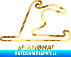 Samolepka Okruh Shanghai chrom fólie zlatá zrcadlová