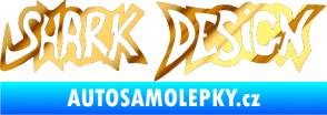 Samolepka Shark design chrom fólie zlatá zrcadlová