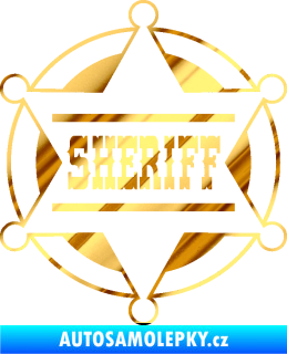 Samolepka Sheriff 004 chrom fólie zlatá zrcadlová
