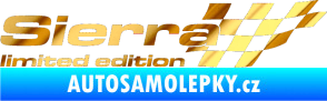 Samolepka Sierra limited edition pravá chrom fólie zlatá zrcadlová