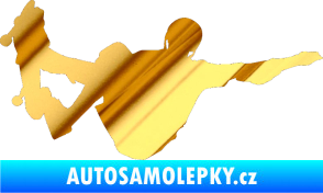 Samolepka Skateboard 007 pravá chrom fólie zlatá zrcadlová