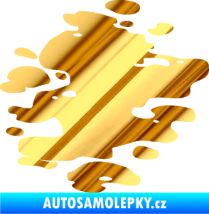 Samolepka Skvrna 001 pravá kaňka chrom fólie zlatá zrcadlová