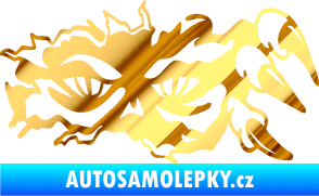 Samolepka Šmírák 002 levá chrom fólie zlatá zrcadlová