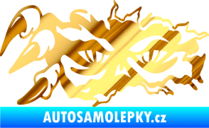 Samolepka Šmírák 002 pravá chrom fólie zlatá zrcadlová
