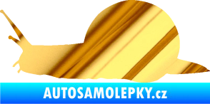 Samolepka Šnek 001 levá chrom fólie zlatá zrcadlová