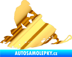 Samolepka Sněžný skútr 001 pravá chrom fólie zlatá zrcadlová