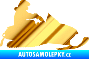 Samolepka Sněžný skútr 002 pravá chrom fólie zlatá zrcadlová