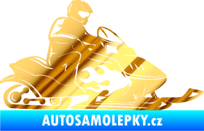 Samolepka Sněžný skútr pravá chrom fólie zlatá zrcadlová