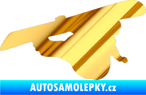 Samolepka Snowboard 007 pravá chrom fólie zlatá zrcadlová
