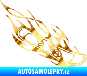 Samolepka Snowboard 015 pravá chrom fólie zlatá zrcadlová