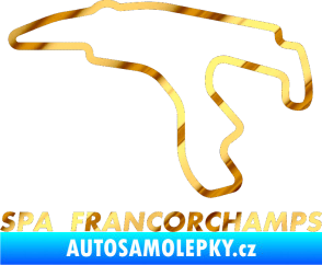 Samolepka Okruh Spa Francorchamps chrom fólie zlatá zrcadlová