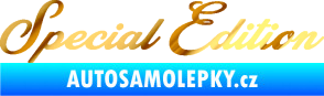 Samolepka Special edition 003 nápis chrom fólie zlatá zrcadlová