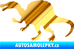 Samolepka Spinosaurus 001 levá chrom fólie zlatá zrcadlová