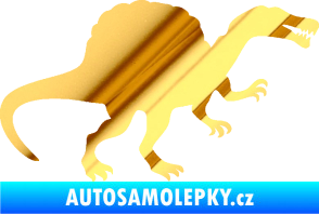 Samolepka Spinosaurus 001 pravá chrom fólie zlatá zrcadlová