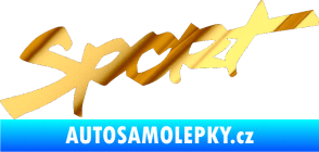 Samolepka Sport 001 chrom fólie zlatá zrcadlová
