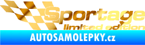 Samolepka Sportage limited edition levá chrom fólie zlatá zrcadlová