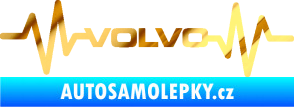 Samolepka Srdeční tep 020 volvo chrom fólie zlatá zrcadlová