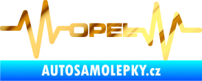 Samolepka Srdeční tep 029 Opel chrom fólie zlatá zrcadlová