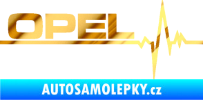 Samolepka Srdeční tep 036 levá Opel chrom fólie zlatá zrcadlová