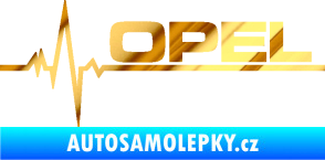 Samolepka Srdeční tep 036 pravá Opel chrom fólie zlatá zrcadlová