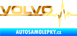 Samolepka Srdeční tep 037 levá Volvo chrom fólie zlatá zrcadlová