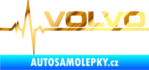 Samolepka Srdeční tep 037 pravá Volvo chrom fólie zlatá zrcadlová