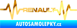 Samolepka Srdeční tep 042 Renault chrom fólie zlatá zrcadlová