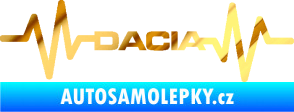 Samolepka Srdeční tep 044 levá Dacia chrom fólie zlatá zrcadlová