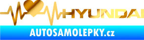 Samolepka Srdeční tep 046 pravá Hyundai chrom fólie zlatá zrcadlová