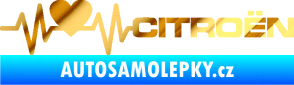 Samolepka Srdeční tep 056 pravá Citroen chrom fólie zlatá zrcadlová