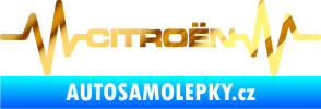 Samolepka Srdeční tep 057 Citroen chrom fólie zlatá zrcadlová