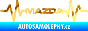 Samolepka Srdeční tep 059 Mazda chrom fólie zlatá zrcadlová