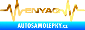 Samolepka Srdeční tep 063 Enyaq chrom fólie zlatá zrcadlová
