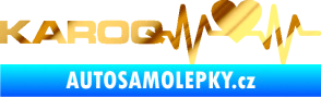 Samolepka Srdeční tep 068 levá Karoq chrom fólie zlatá zrcadlová