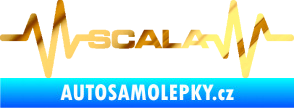 Samolepka Srdeční tep 075 Scala chrom fólie zlatá zrcadlová