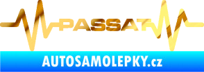 Samolepka Srdeční tep 076 Volkswagen Passat chrom fólie zlatá zrcadlová