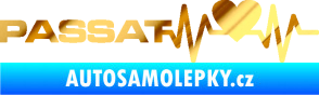 Samolepka Srdeční tep 077 levá Volkswagen Passat chrom fólie zlatá zrcadlová