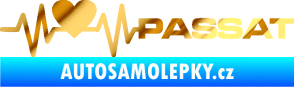 Samolepka Srdeční tep 077 pravá Volkswagen Passat chrom fólie zlatá zrcadlová