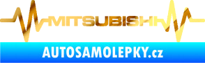 Samolepka Srdeční tep 083 Mitsubishi chrom fólie zlatá zrcadlová
