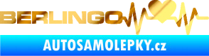 Samolepka Srdeční tep 092 levá Berlingo Citroen chrom fólie zlatá zrcadlová