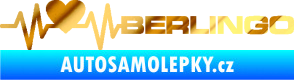 Samolepka Srdeční tep 092 pravá Berlingo Citroen chrom fólie zlatá zrcadlová