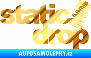 Samolepka Static drop 001 JDM styl chrom fólie zlatá zrcadlová