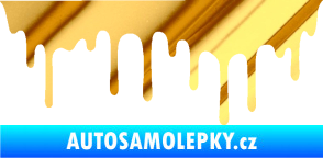 Samolepka Stékající skvrna 008 levá chrom fólie zlatá zrcadlová