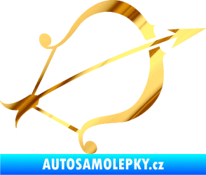 Samolepka Střelec 002 pravá chrom fólie zlatá zrcadlová
