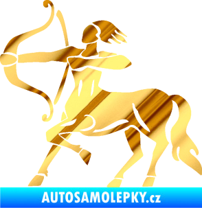 Samolepka Střelec 005 levá chrom fólie zlatá zrcadlová
