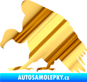 Samolepka Sup 001 levá chrom fólie zlatá zrcadlová