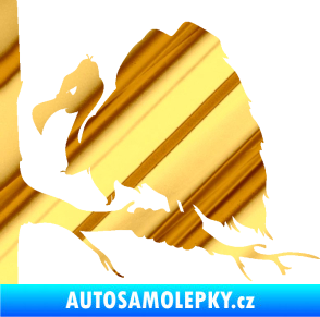 Samolepka Sup 002 levá chrom fólie zlatá zrcadlová