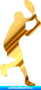 Samolepka Tenista 012 pravá chrom fólie zlatá zrcadlová