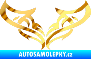 Samolepka Tetování 063 chrom fólie zlatá zrcadlová