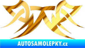 Samolepka Tetování 064 chrom fólie zlatá zrcadlová